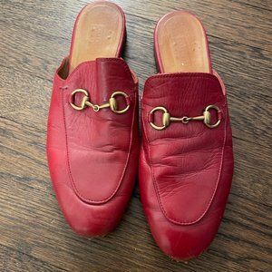 Gucci Red Princetown Mules Size 37.5 - image 1